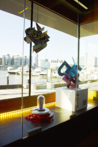 Sculptures in window